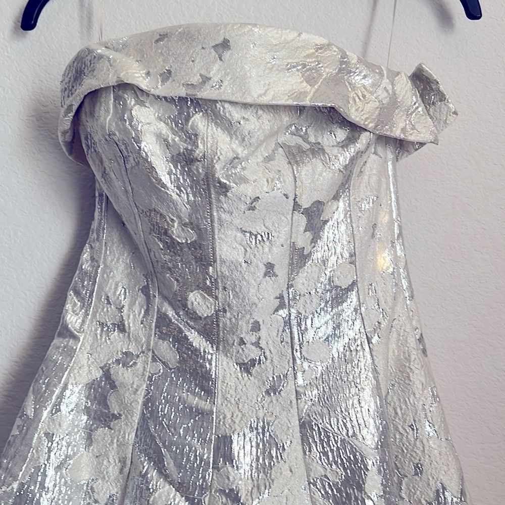 Simkhai Octavia Strapless Metallic Brocade Gown, NWT, Size 0-2 - Picture 14 of 15